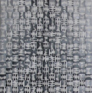 Titel: Flet, malet papir, 2007. Dimensioner: 80 cm x 80 cm.